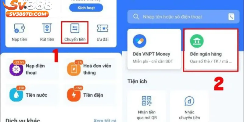 Chọn Phương Thức Rút Về Tài Khoản Ngân Hàng
